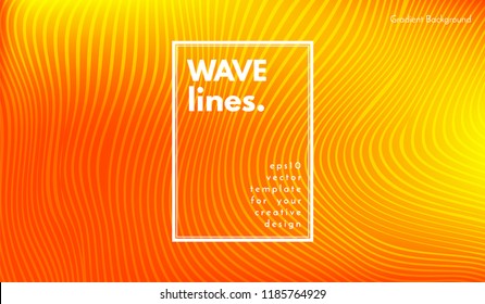 Movement Abstract. Wave Stripes. Geometric Template with Distorted Lines and Gradient. Flow Background in Minimal Style. Eps10 Vector. Cover with Movement for Poster, Brochure, Business Design, Blank.