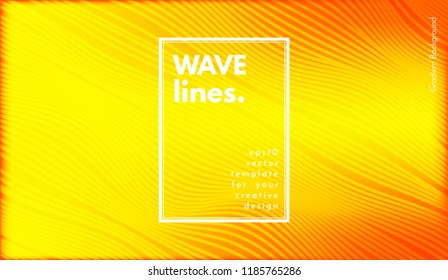 Movement Abstract. Wave Stripes. Geometric Template with Distorted Lines and Gradient. Flow Background in Minimal Style. Eps10 Vector. Cover with Movement for Poster, Brochure, Business Design, Blank.