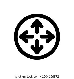 Movement (Arrows) icon outline vector. isolated on white background