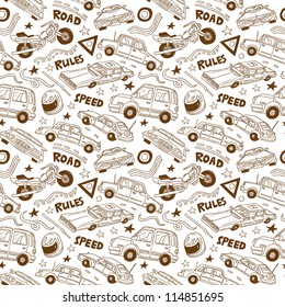 movement of cars - seamless background