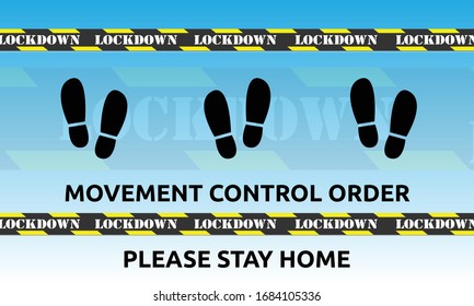 movement control order and lockdown due to coronavirus crisis covid-19 disease. to combat the spread of the virus.
