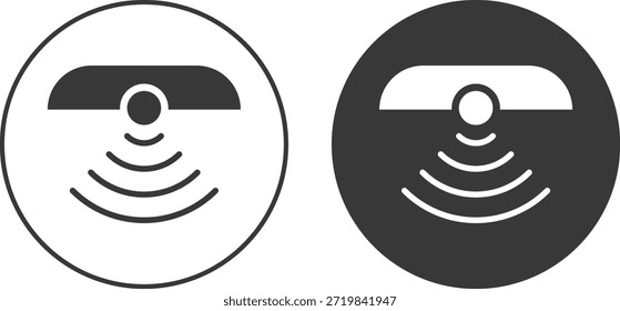 Bewegungserkennungssymbole. Bewegungssensorsymbol. Grafikdesign zur Erfassung der Belegung. Alarm- und Alarmanzeigezeichen