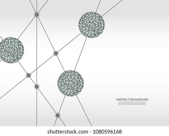 Movement of DNA molecules. Medicine science technologies with spare place for text. Biotechnology and chemistry concept vector illustration