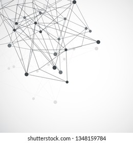 Movement of DNA molecules. Medicine science technologies with spare place for text. Biotechnology and chemistry concept vector illustration