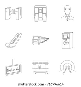 Movement, electric transport and other web icon in outline style. Public, transportation, means icons in set collection.