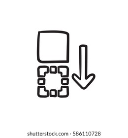 Movement of files vector sketch icon isolated on background. Hand drawn Movement of files icon. Movement of files sketch icon for infographic, website or app.