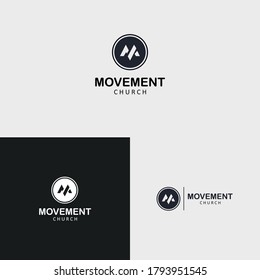 Movement Flat Logo Design Template