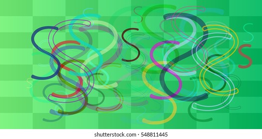 movement with great template, complex miracle between S Alphabet vector background