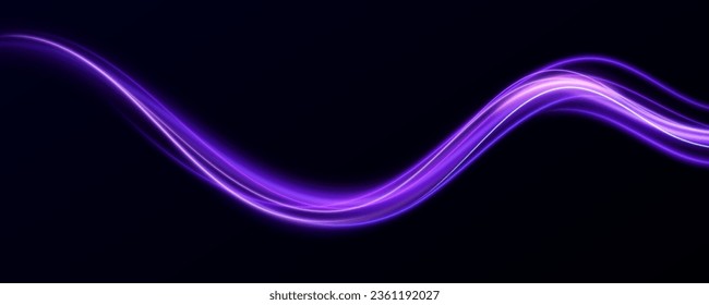 Movimiento de líneas de neón de alta velocidad. Velocidad de movimiento. Flujo de datos. Ola de seguimiento ligera, línea de seguimiento.