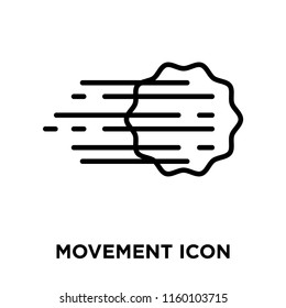 Movement icon vector isolated on white background, Movement transparent sign , line symbol or linear element design in outline style