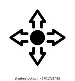 Ilustración de diseño de símbolo de Vector de icono de movimiento