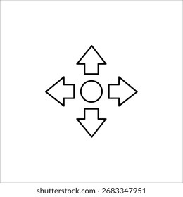 movement icons. simple line vector