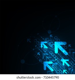 The movement of information in the digital world.