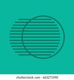 Movement linear icon. Dynamic motion concept. Thin line outline symbols on color background. Vector illustration