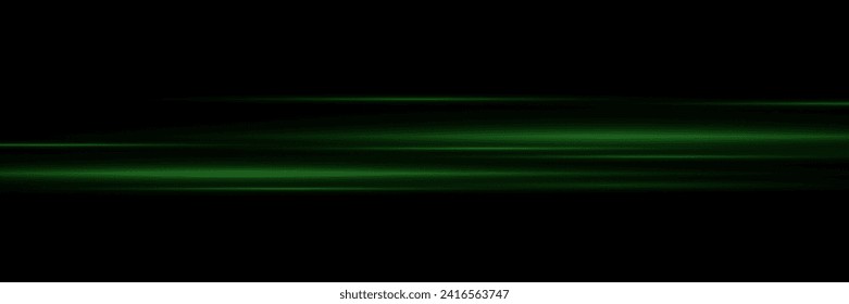 Movement of lines and light glare. On a black background.