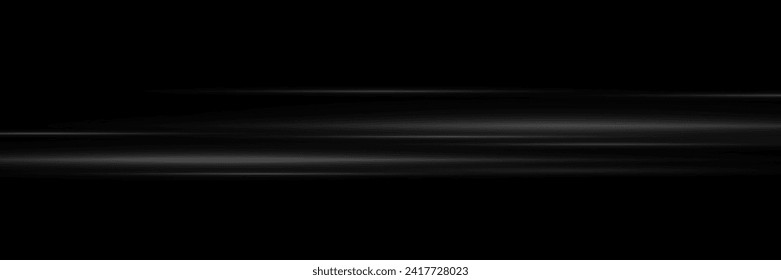 Movement of lines and light glare. On a black background.