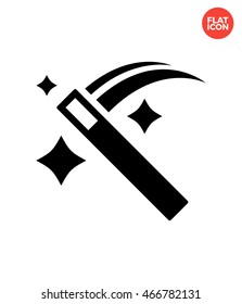 Movement of the magic wand Icon Flat Style Isolated Vector Illustration
