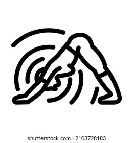 movement meditation line icon vector. movement meditation sign. isolated contour symbol black illustration