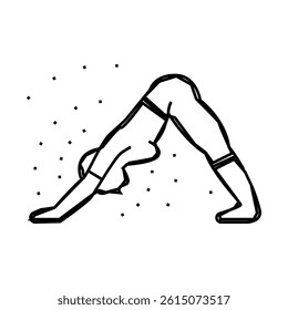 movement meditation line icon vector. movement meditation sign. isolated contour symbol black illustration