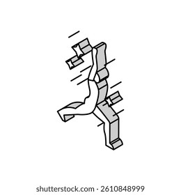 movement meditation yoga isometric icon vector. movement meditation yoga sign. isolated symbol illustration