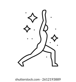 movement meditation yoga line icon vector. movement meditation yoga sign. isolated contour symbol black illustration