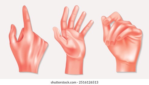 movement or position of the hands, Gestures may correspond to the person's words