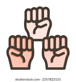 Movement Vector Thick Line Filled Colors Icon For Personal And Commercial Use.
