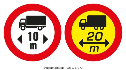 The movement of vehicles, the length of which exceeds that indicated on the sign, is prohibited.