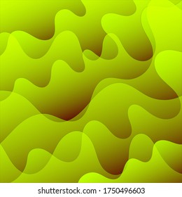 
Movement of wavy green lines, abstract background. Vector illustration