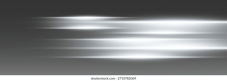 Movimiento de la línea de velocidad mágica de luz blanca. Sobre un fondo transparente.