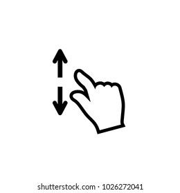 Movements with hands vector icon