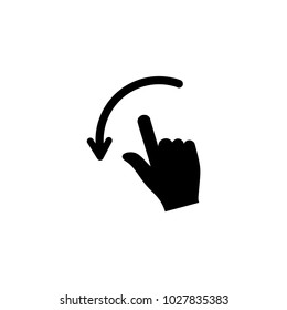 Movements with hands vector icon