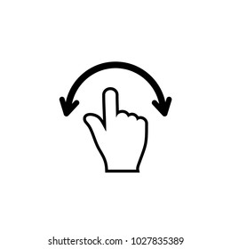 Movements with hands vector icon