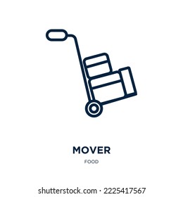 mover icon from food collection. Thin linear mover, equipment, industry outline icon isolated on white background. Line vector mover sign, symbol for web and mobile