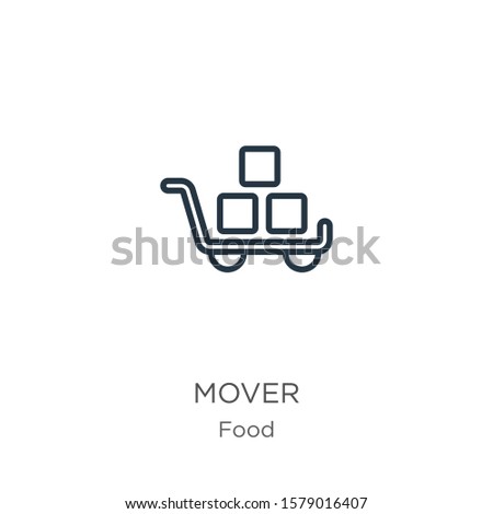 Mover icon. Thin linear mover outline icon isolated on white background from food collection. Line vector sign, symbol for web and mobile