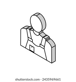 mover service worker isometric icon vector. mover service worker sign. isolated symbol illustration
