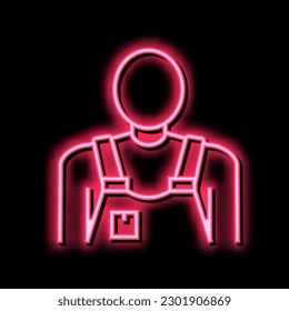 mover service worker neon light sign vector. mover service worker illustration