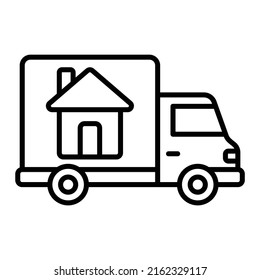 Mover Truck vector icon. Can be used for printing, mobile and web applications.