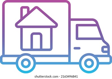 Mover Truck vector icon. Can be used for printing, mobile and web applications.