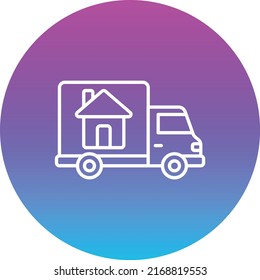 Mover Truck vector icon. Can be used for printing, mobile and web applications.