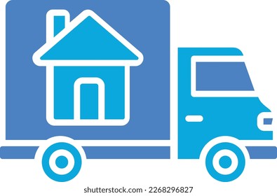 Mover Truck vector icon. Can be used for printing, mobile and web applications.