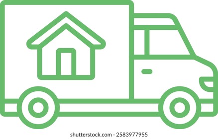 Mover Truck vector icon. Can be used for printing, mobile and web applications.