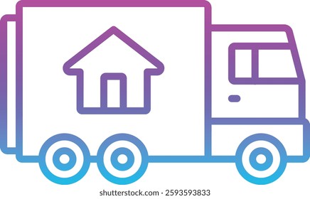 Mover Truck vector icon. Can be used for printing, mobile and web applications.