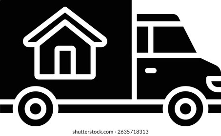 Mover Truck vector icon. Can be used for printing, mobile and web applications.