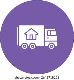 Mover Truck vector icon. Can be used for printing, mobile and web applications.