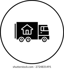 Icono de Vector de camión móvil. Se puede utilizar para aplicaciones de impresión, móviles y de Web.