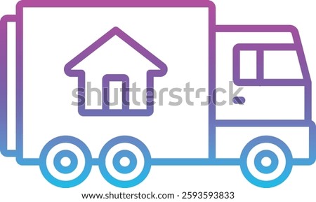Mover Truck vector icon. Can be used for printing, mobile and web applications.