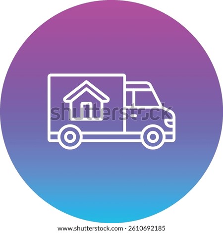 Mover Truck vector icon. Can be used for printing, mobile and web applications.