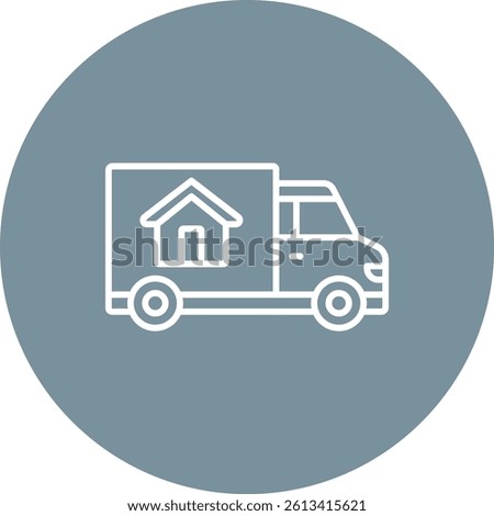 Mover Truck vector icon. Can be used for printing, mobile and web applications.