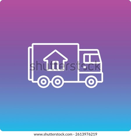 Mover Truck vector icon. Can be used for printing, mobile and web applications.